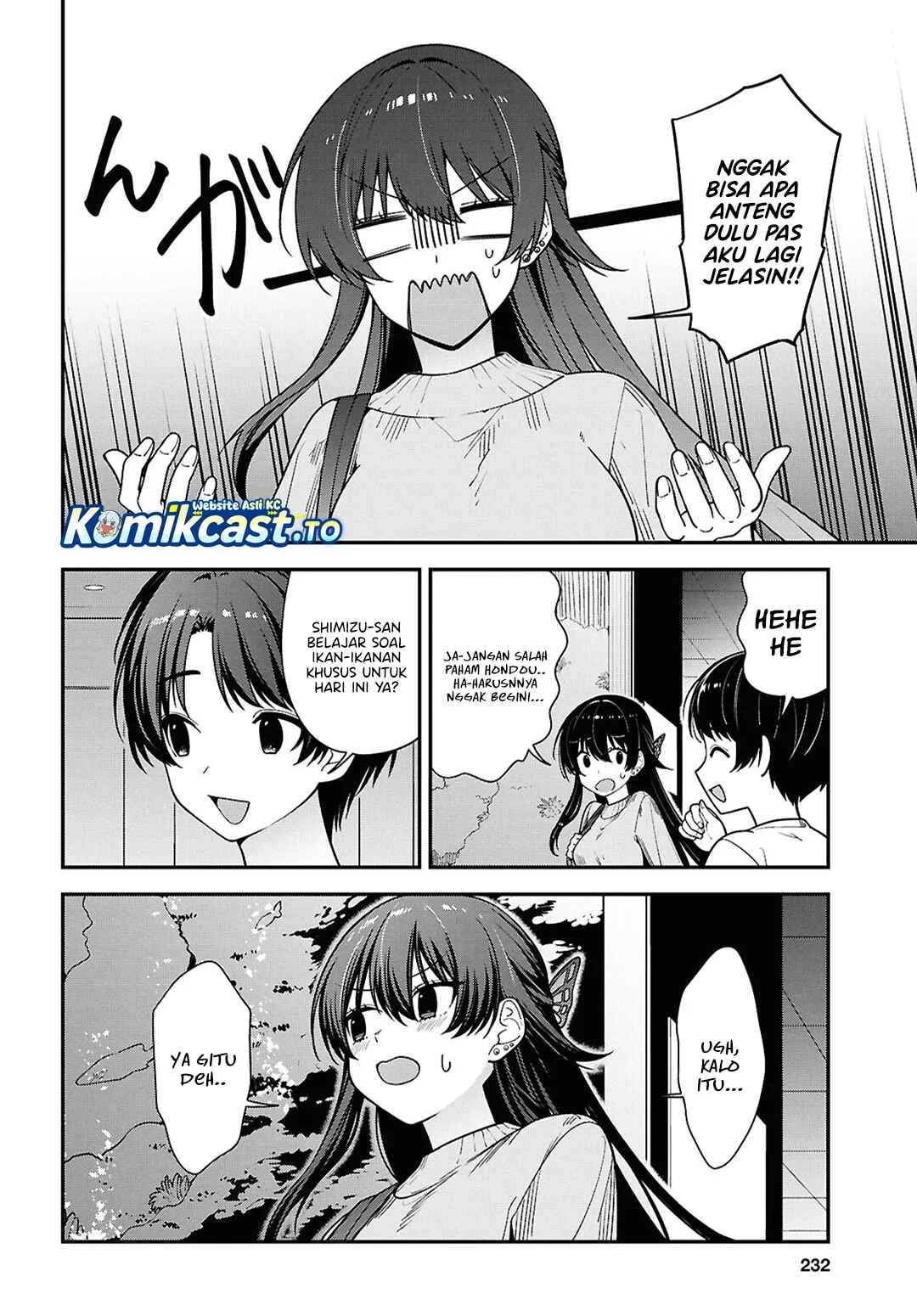 Tonari no Seki no Yankee Shimizu-san ga Kami o Kuroku Sometekita Chapter 20 Gambar 15